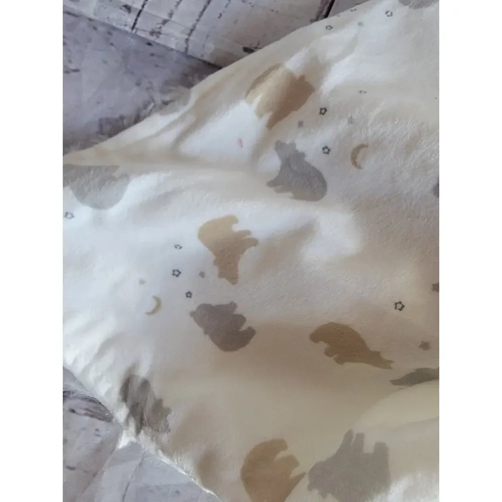 Carter's Just One You Gray Bear Clouds Security Blanket White Lovey Hugging